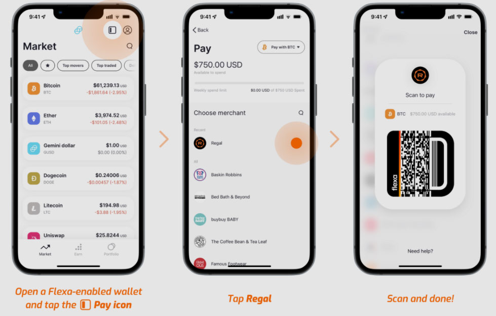  payments flexa cryptocurrency offer regal pay today 