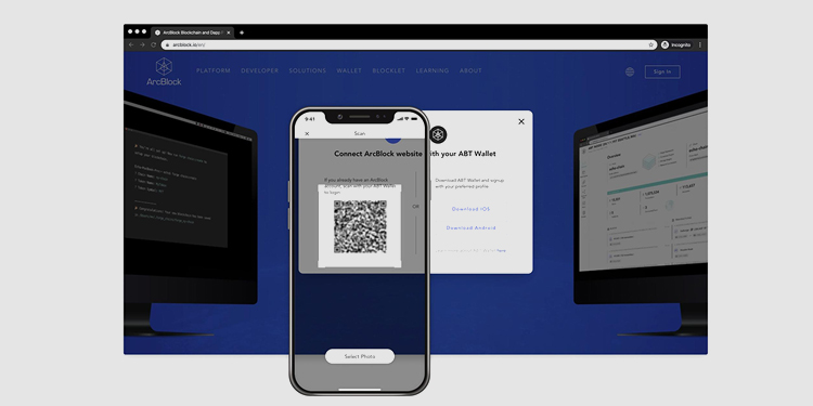 blockchain mobile login