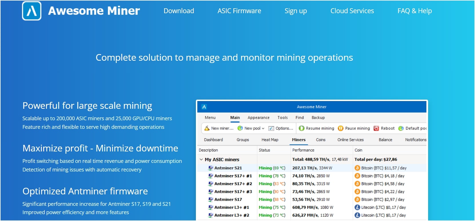 awesome-miner-mining-platform