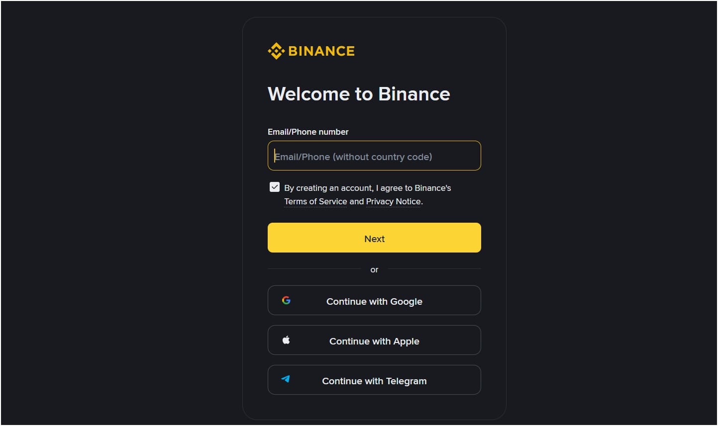 binance-sign-up-window