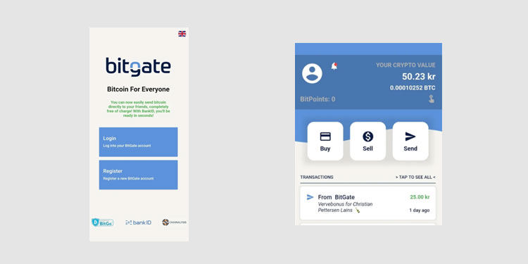 Norwegian registered bitcoin wallet/exchange app BitGate goes live