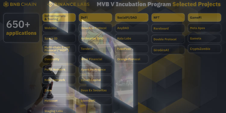 27 new projects selected in 5th cohort of BNB Chain incubation program: MVB