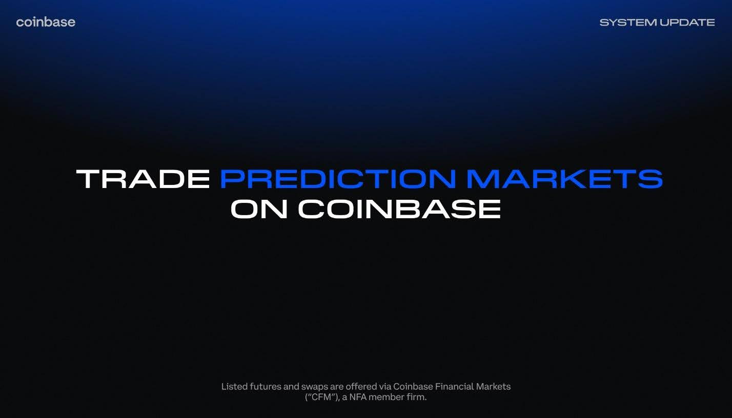 Coinbase Launches Prediction Markets in the U.S., Turning Sports, Politics, and Crypto into Trades