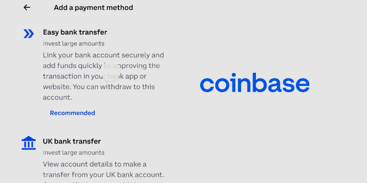 Crypto exchange Coinbase to support Easy Bank Transfers for UK users thumbnail
