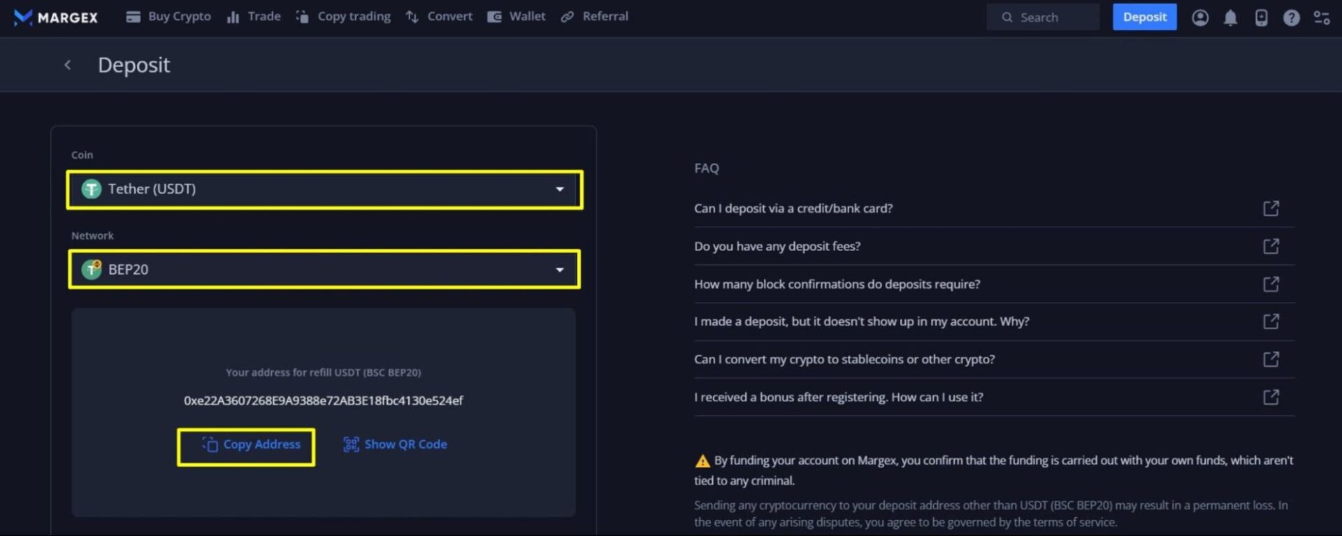 deposit-fund-to-margex-exchange