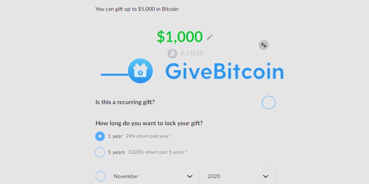GiveBitcoin.io เปิดตัวแอพเพื่อส่ง bitcoin (BTC) เป็นของขวัญที่ล็อคเวลา