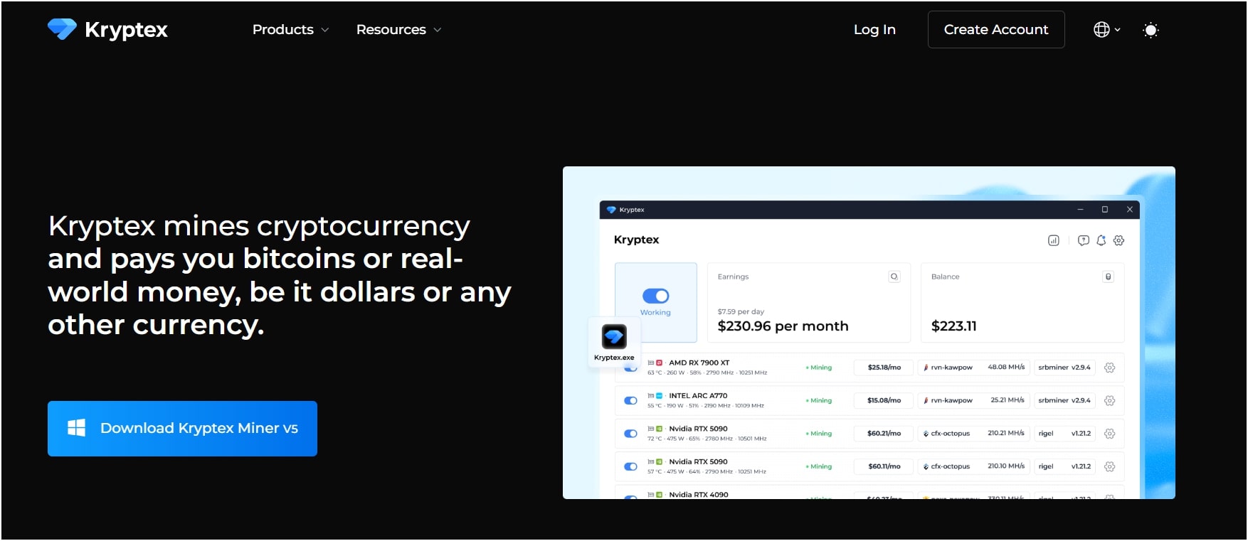 kryptex-miner-mining-platform
