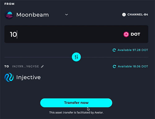 Decentralized crypto trading & DeFi platform Injective adds support for Polkadot assets