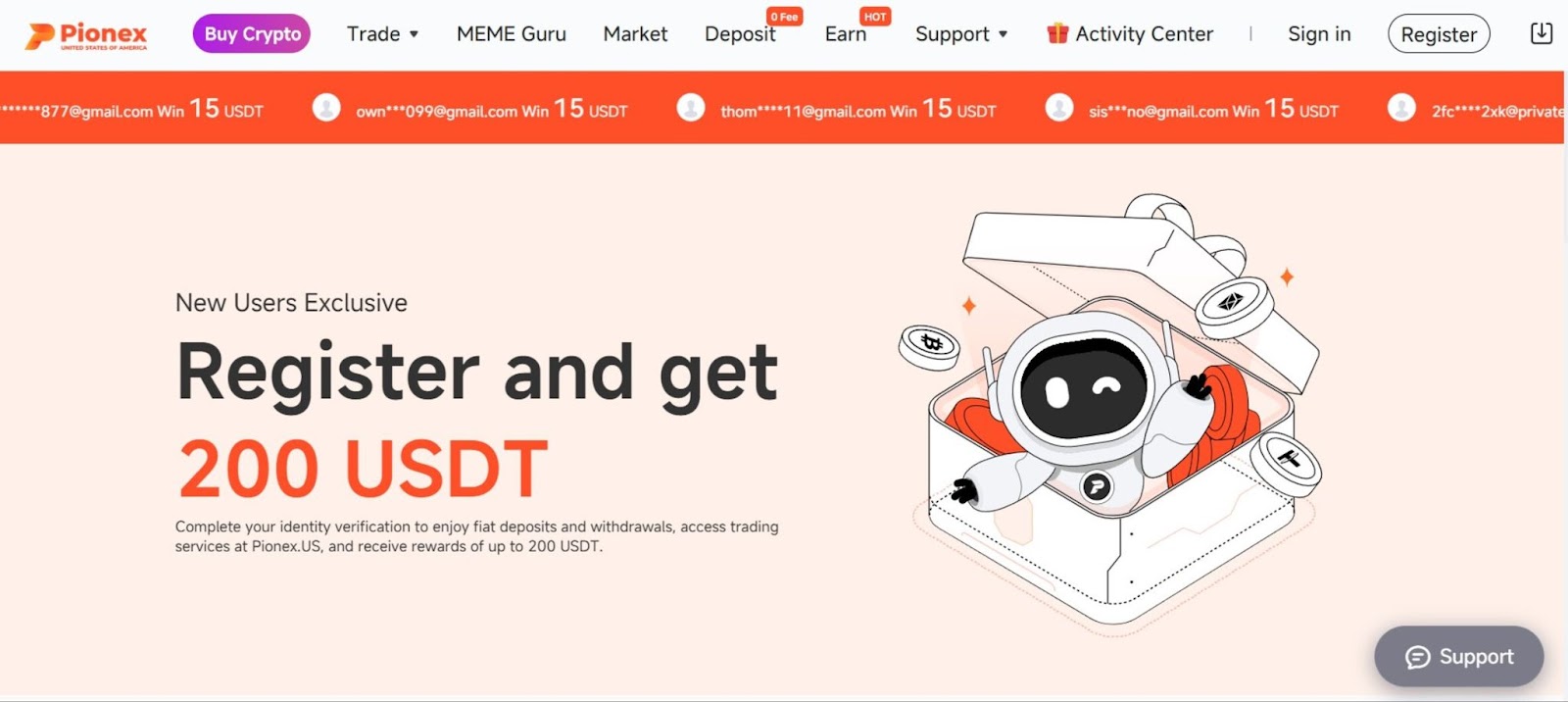 Pionex-US-REFERRAL Code page