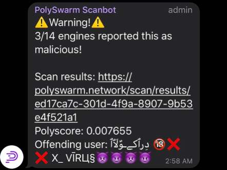 PolySwarm выпустила бота для защиты в Telegram