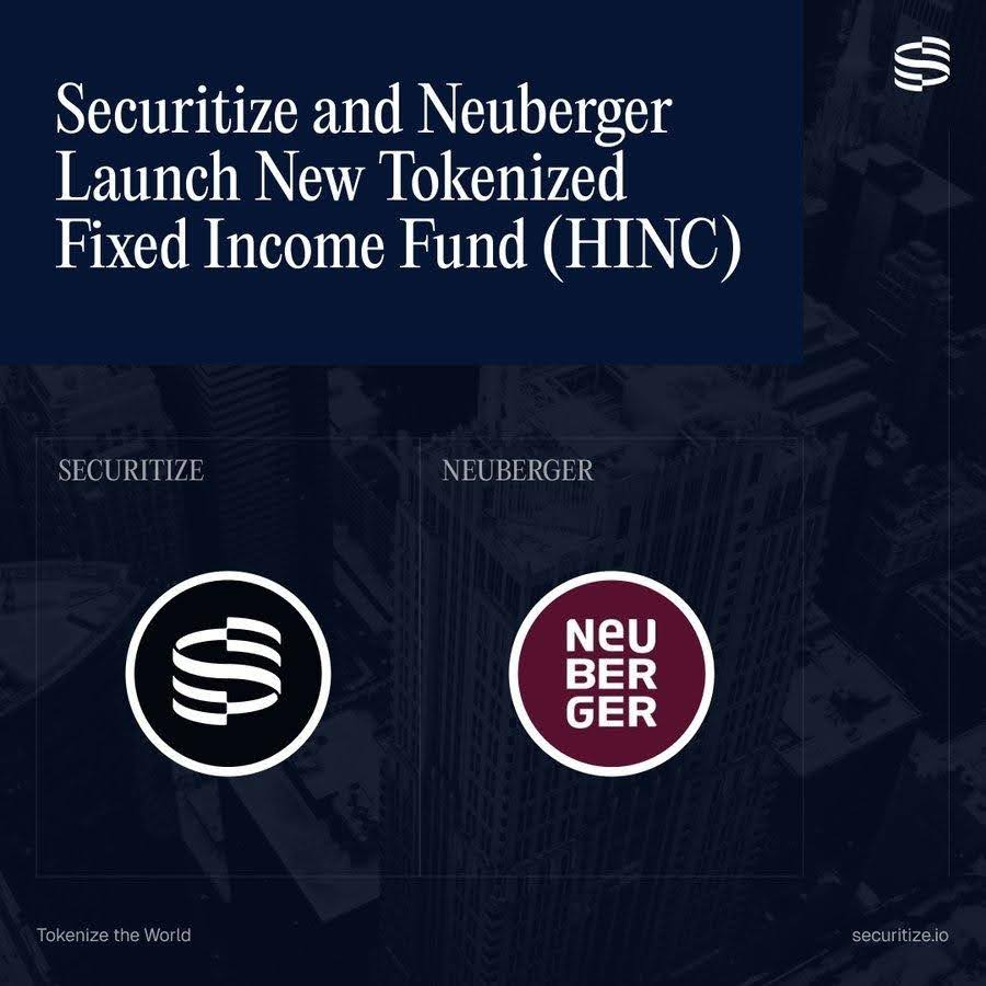Neuberger Berman and Securitize Introduced HINC – TheirFirst Tokenized Fund
