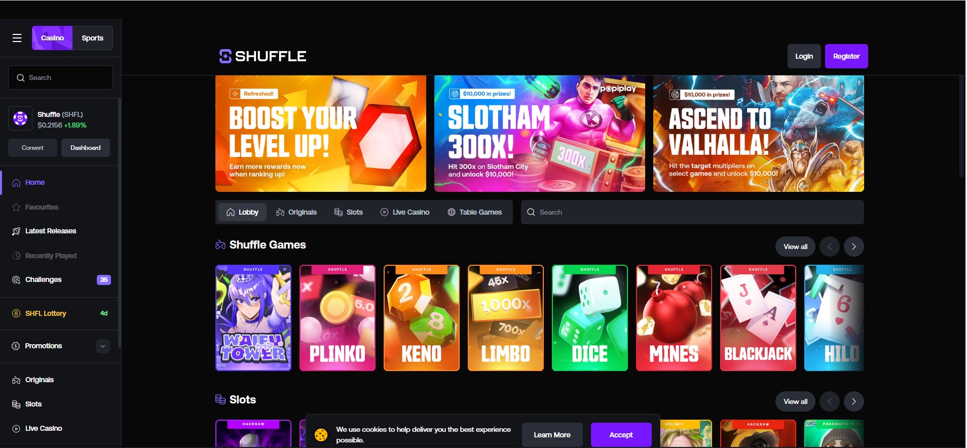 shuffle-casino-homepage