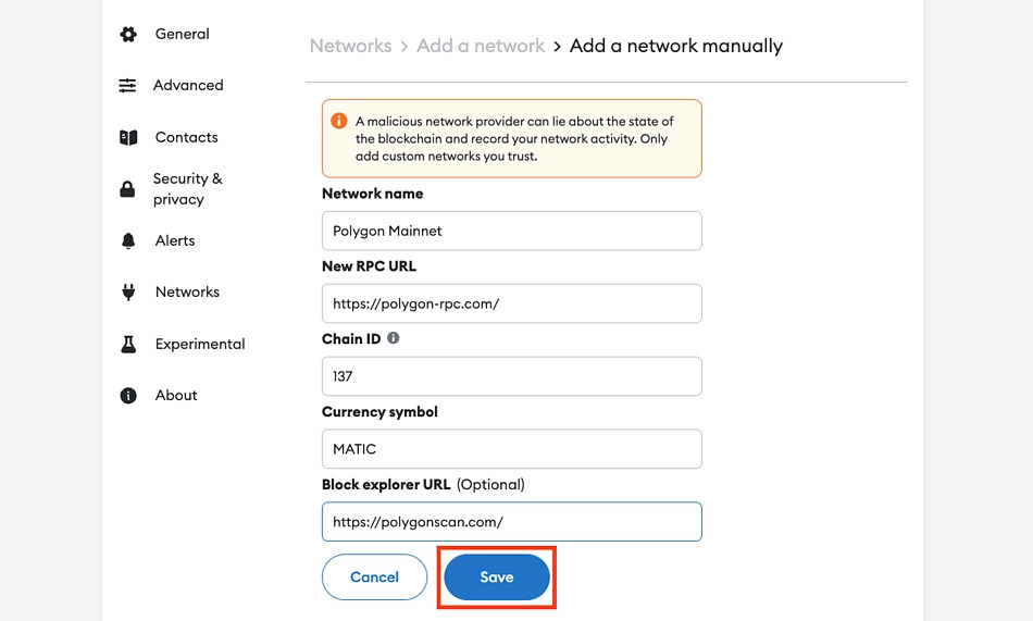 step-5-switch-networks-and-add-custom-chains