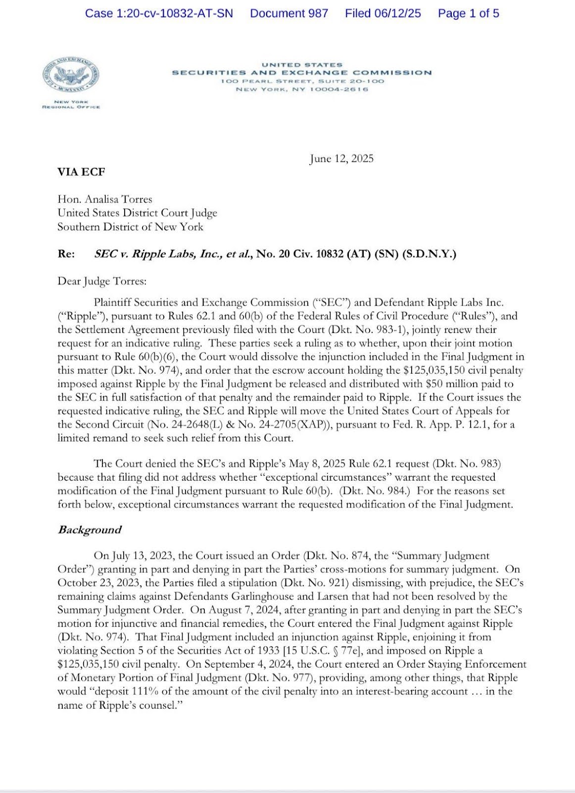 ripple-and-sec-push-to-unlock-125m-in-escrow-but-only-one-side-gets-paid