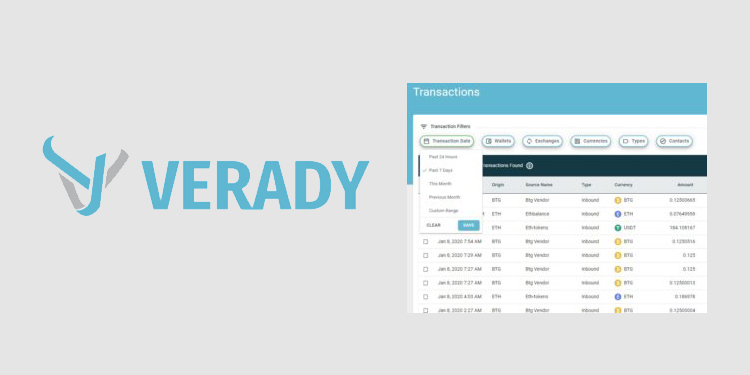Crypto accounting software Verady enhances transactions table interface